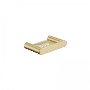 SS Round Brushed Gold Soap Holder